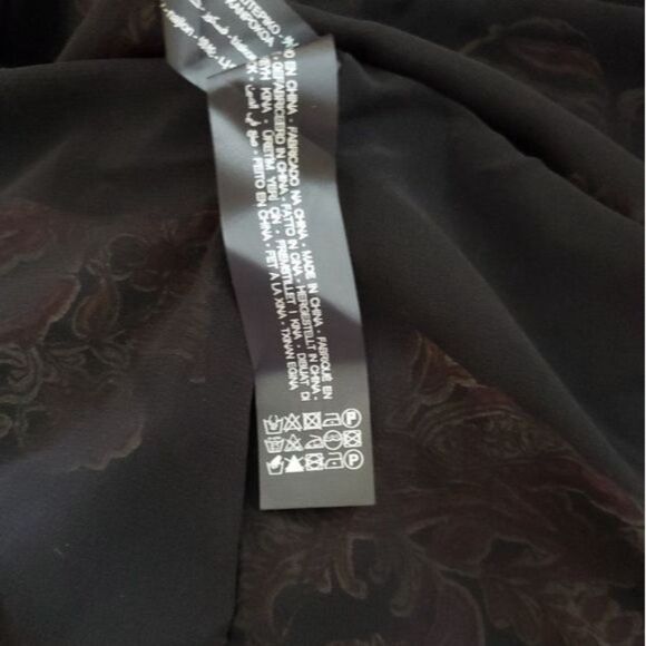 Zara Velvet Trim Floral V-Neck Ruffle Trim 3/4 Sleeve Dress Women's Size Small - Picture 13 of 15